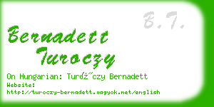 bernadett turoczy business card